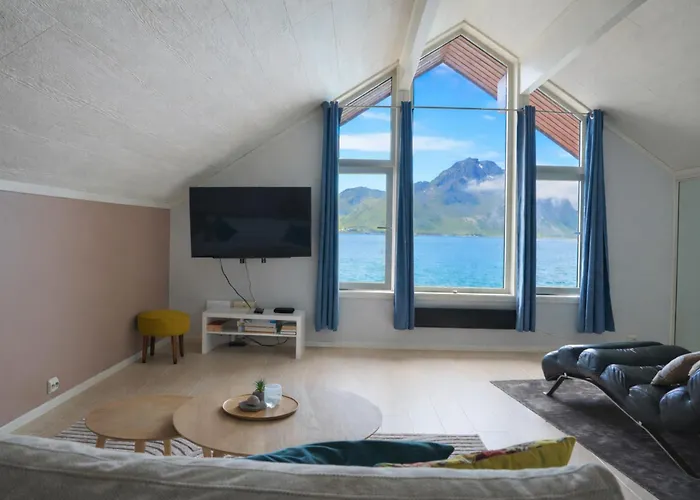 Ferienhaus Modern Seafront With Sauna 8 Mins To Leknes Storeidet