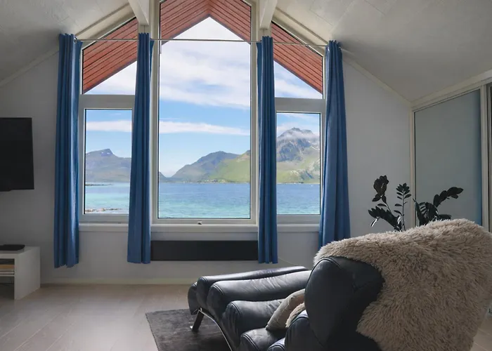 Modern Seafront With Sauna 8 Mins To Leknes * Storeidet